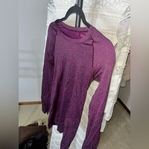 Lululemon-Long Sleeve Crewneck Top in Deep Plum